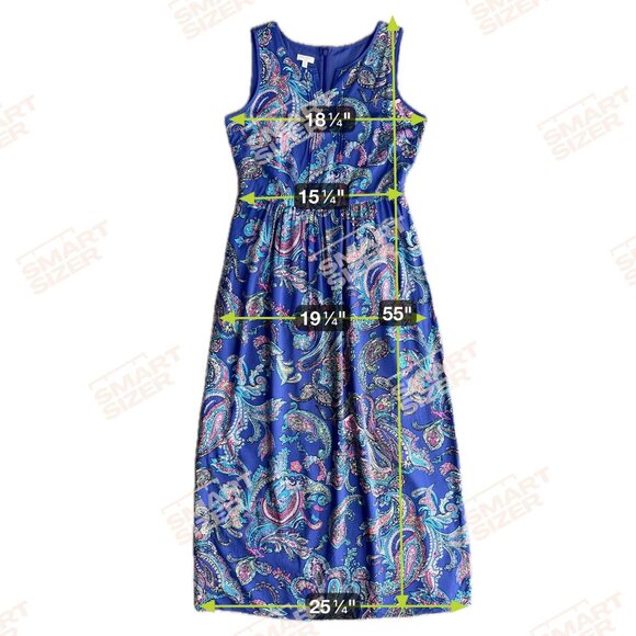 Talbots Maxi Dress Womens‎ 6 Purple Paisley Sleeveless Zip Cottagecore Pintuck - Picture 2 of 8